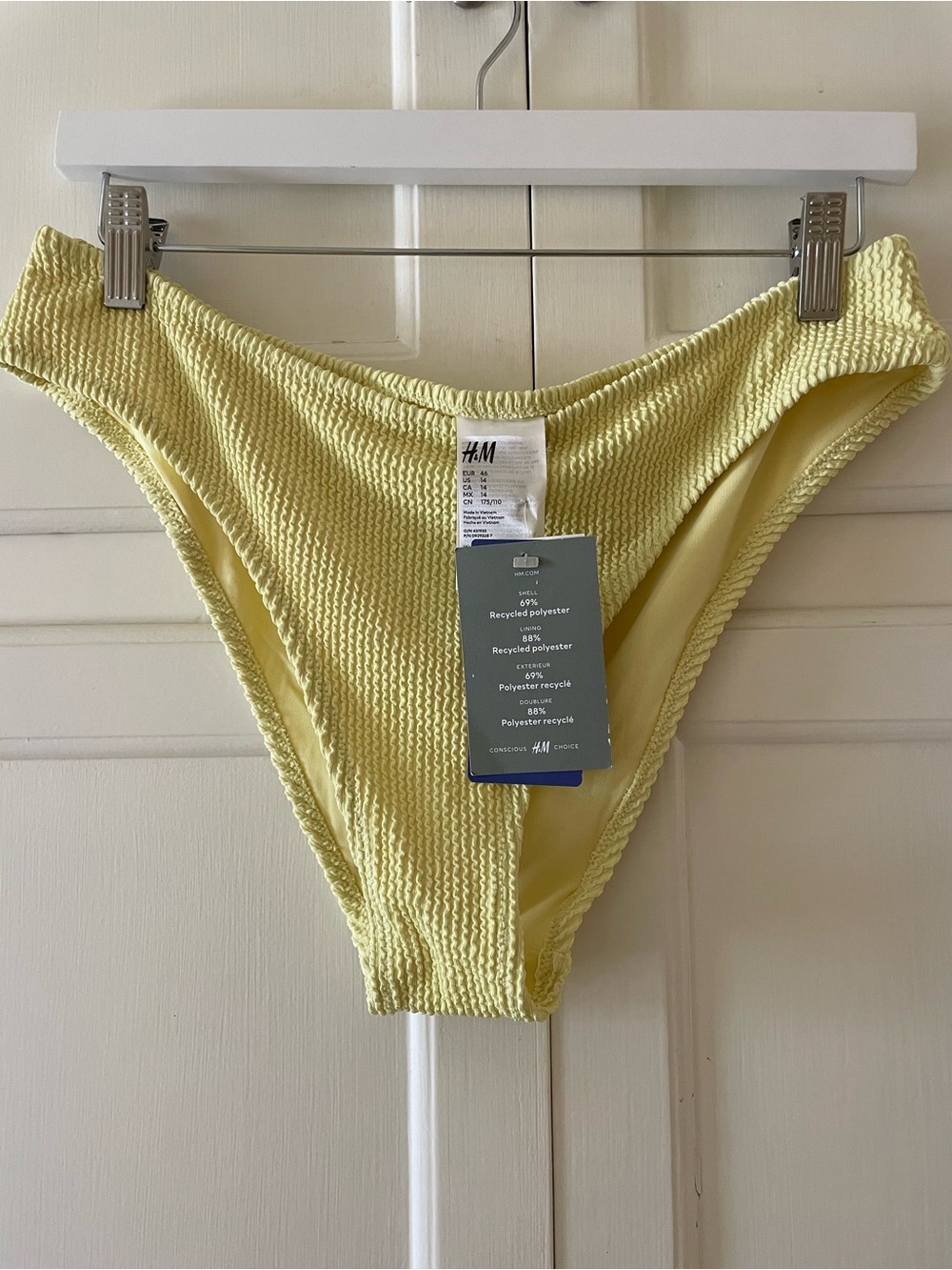 H&M Textured Lemon Yellow 🍋 Bikini Bottom
